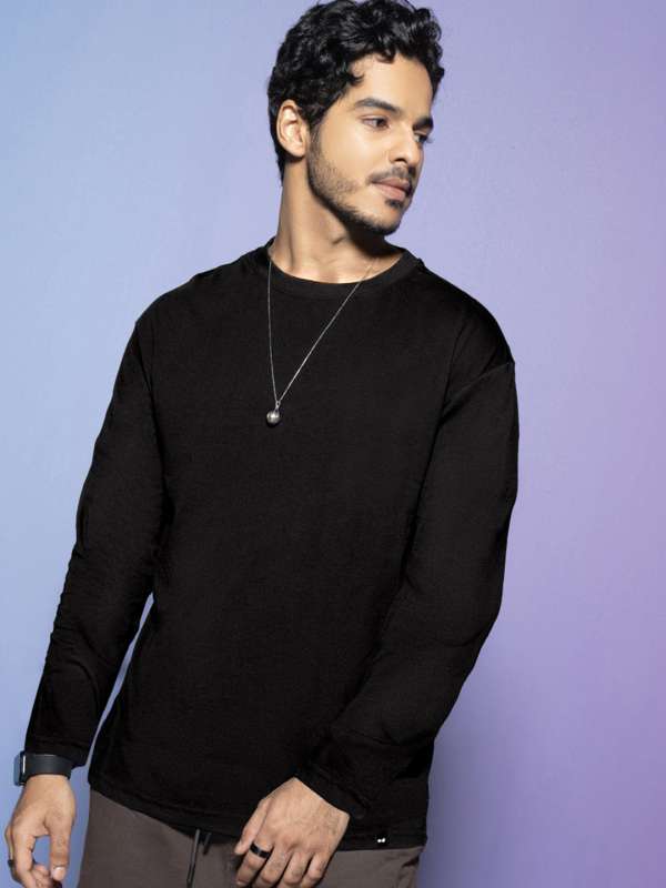 Black full sleeve t shirt online