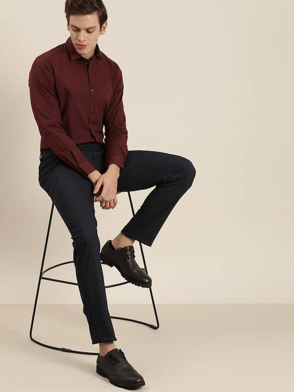 Maroon color combination outfit ideas men  Men fashion casual shirts  Mens business casual outfits Formal shirts for men