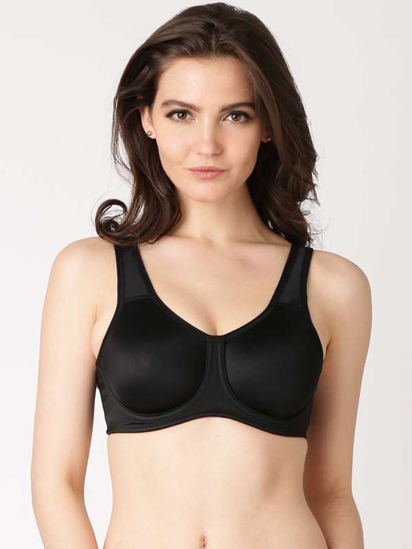Domyos Large High-Support Fitness Bra 960 - Black @ Best Price Online