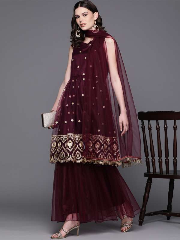 Sharara top suit myntra