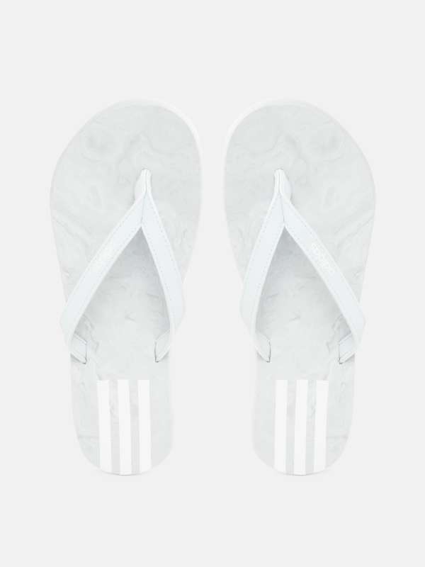 white adidas slippers