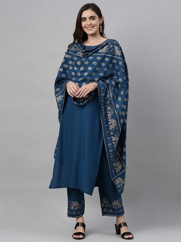 Myntra unstitched salwar suits clearance