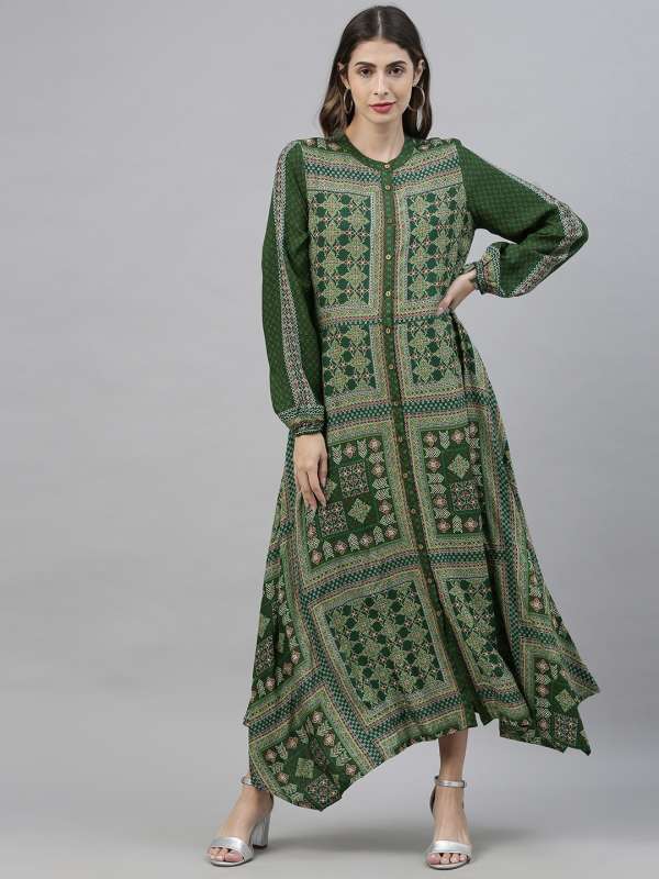 Global desi green maxi dress hot sale