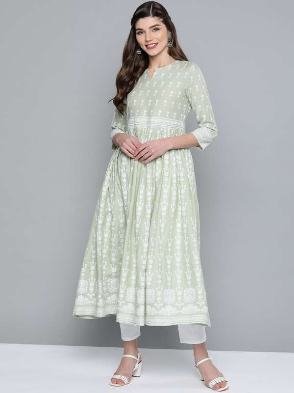 Green Anarkali Buy Trendy Green Anarkali Online in India Myntra
