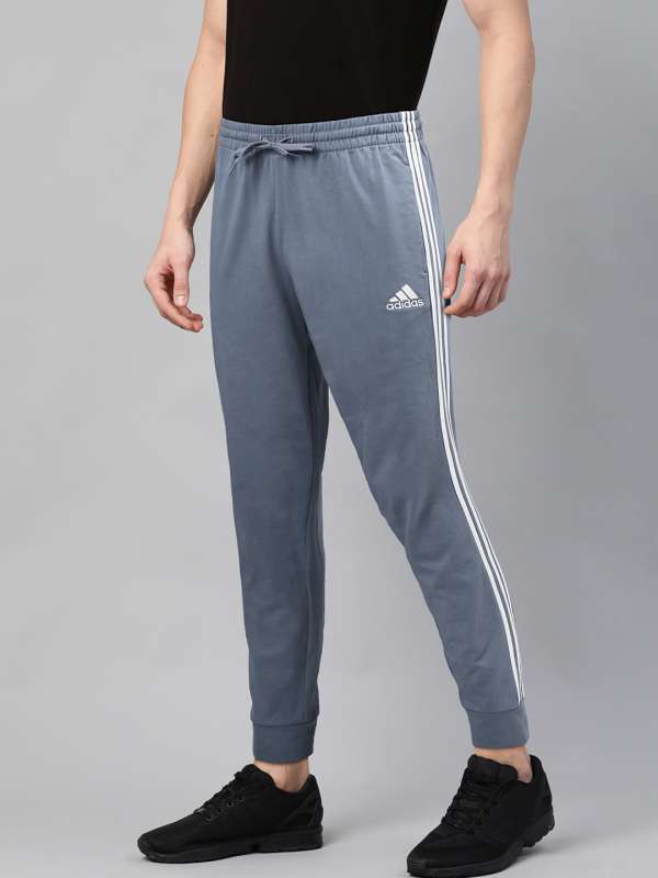 grey and white adidas joggers