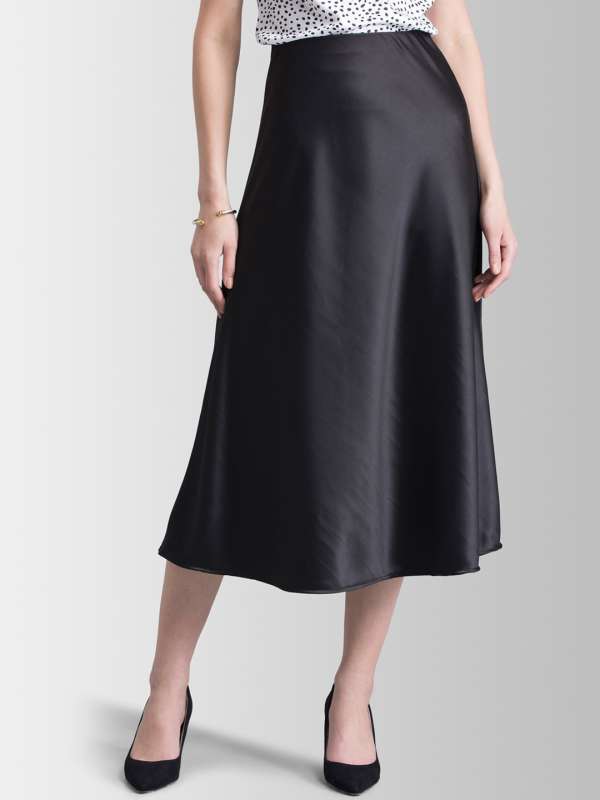formal black skirt long
