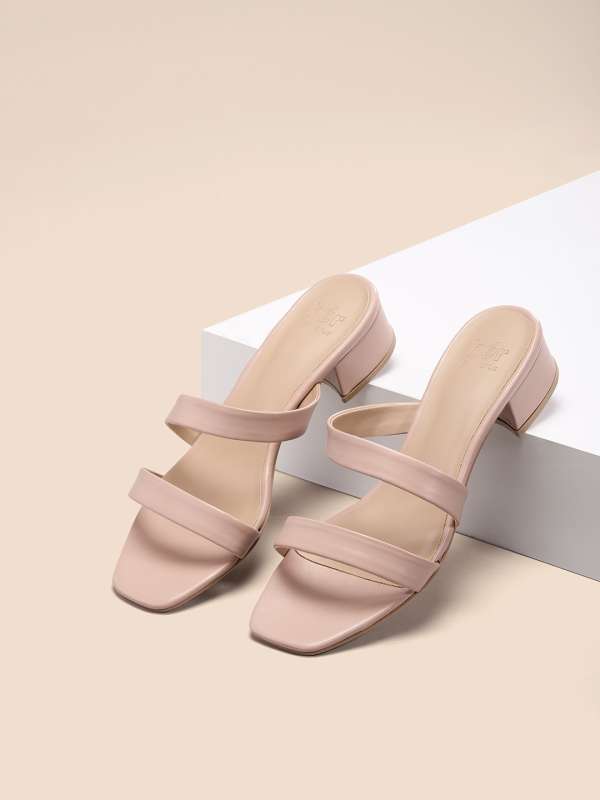 Nude pink block heels cheap