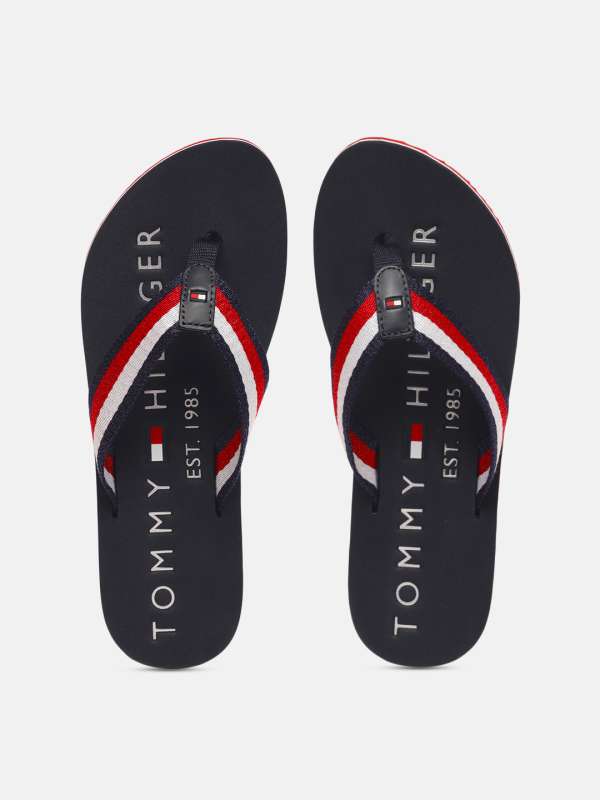 tommy hilfiger flip flops white