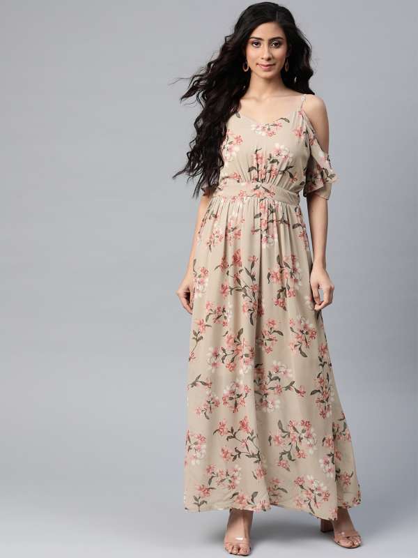 Cold shoulder dress myntra best sale