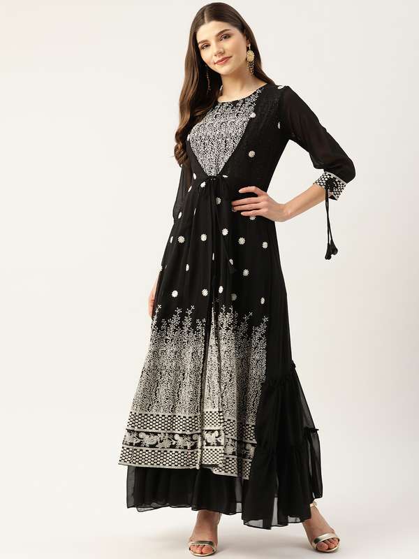 black anarkali designs