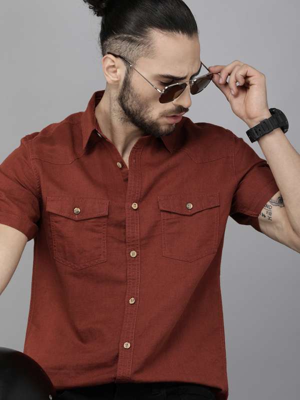 Half sleeve shirts myntra shop