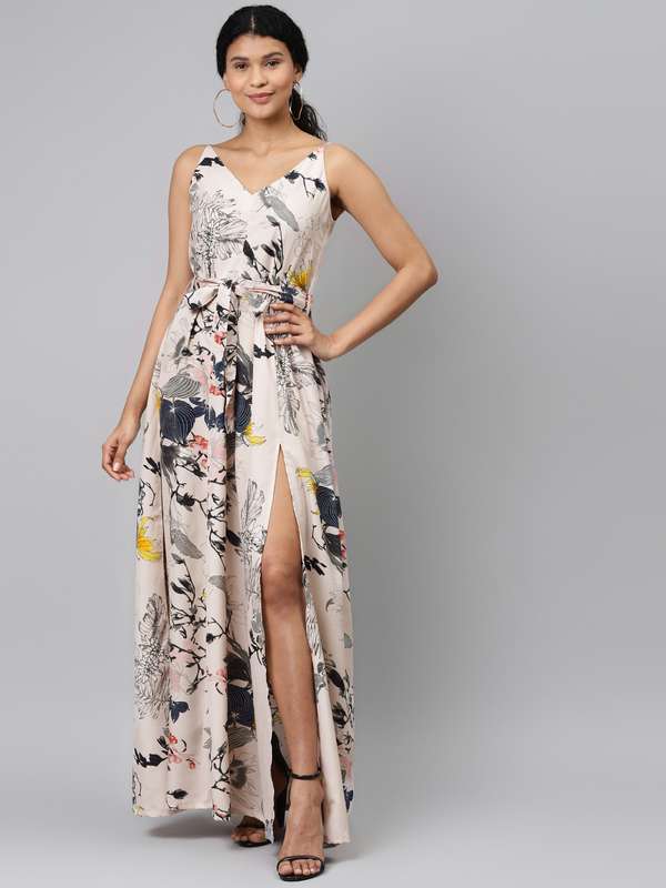 myntra peach dress