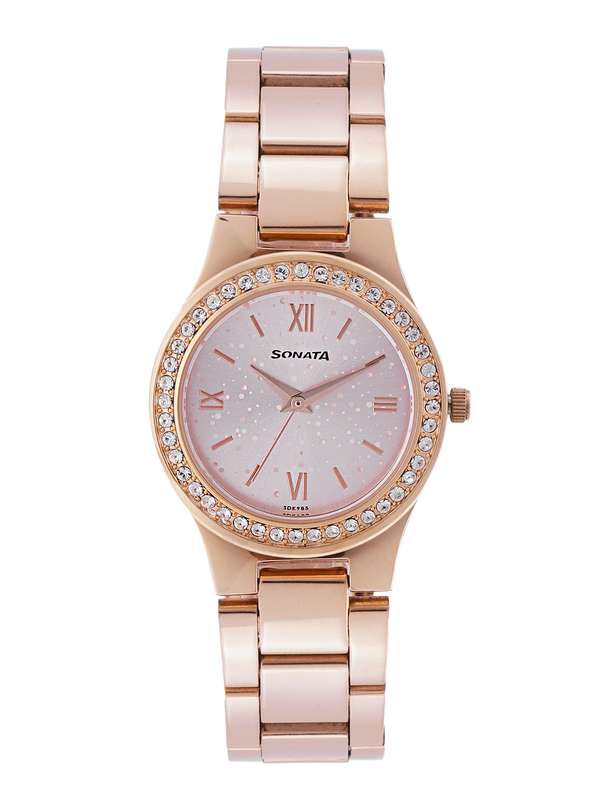 sonata diamond watch