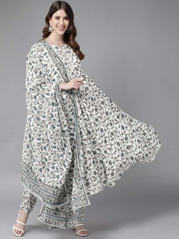 Buy Cotton Cambric Drawstring Regular Churidar for Women Online at
