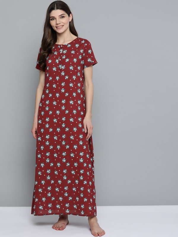 cotton maxi dresses online myntra