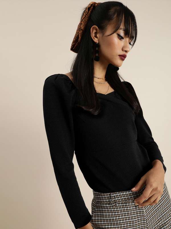 Buy Black Tops for Women by MARIE CLAIRE Online