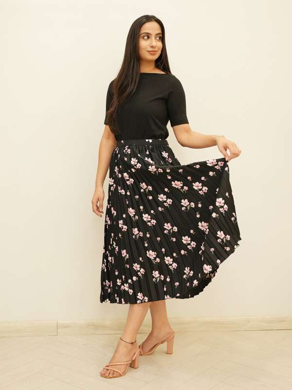 A line floral midi skirt new arrivals