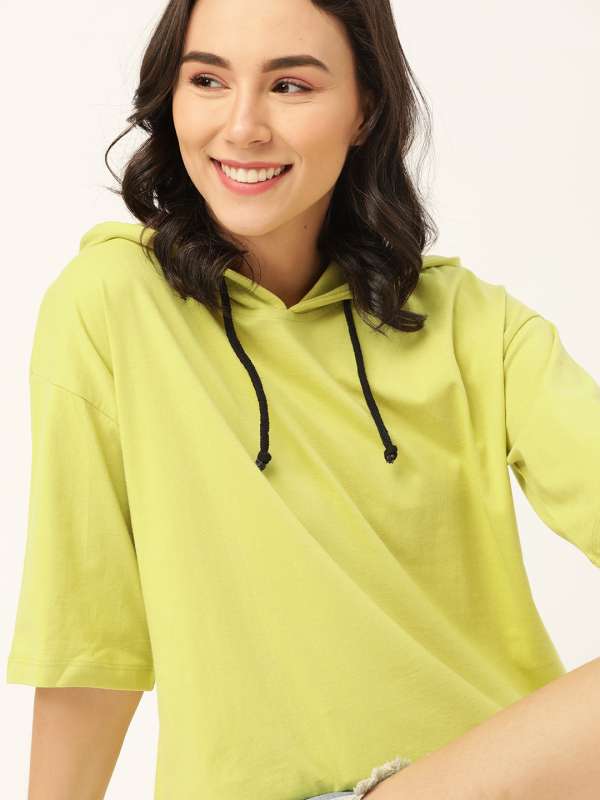 T shirt with best sale hood womens