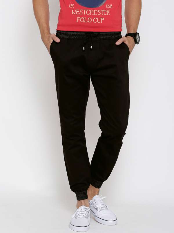 Jockey Lingerie  Jockey Black Cuffed Track Pant  Style Number  1323  Online Nykaa Fashion