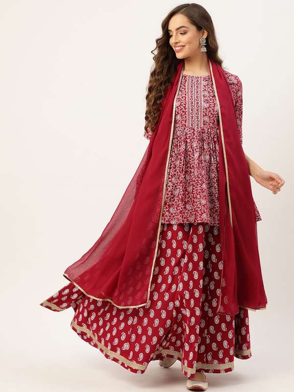 Kurta lehenga set myntra clearance