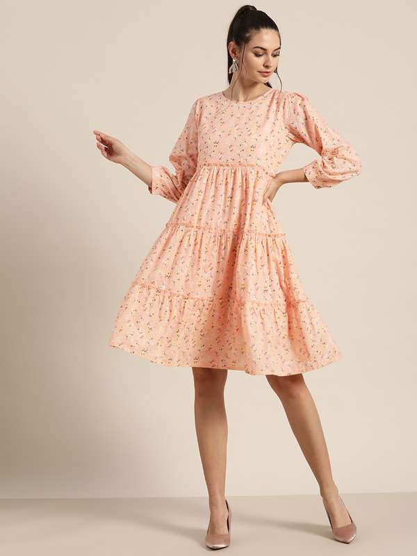 Peach Dress Buy Peach Dresses For Women Girls Online Myntra