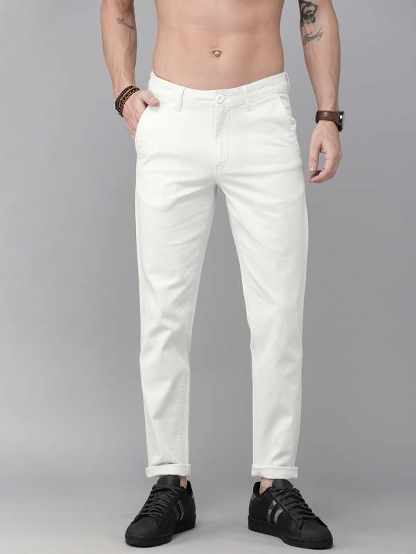 Buy Ketch Bright White Slim Fit Chinos Trouser for Men Online at Rs546   Ketch