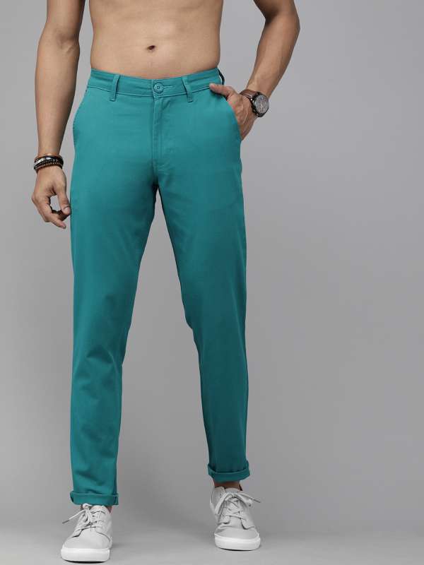Buy Teal Blue Trousers  Pants for Women by POPWINGS Online  Ajiocom