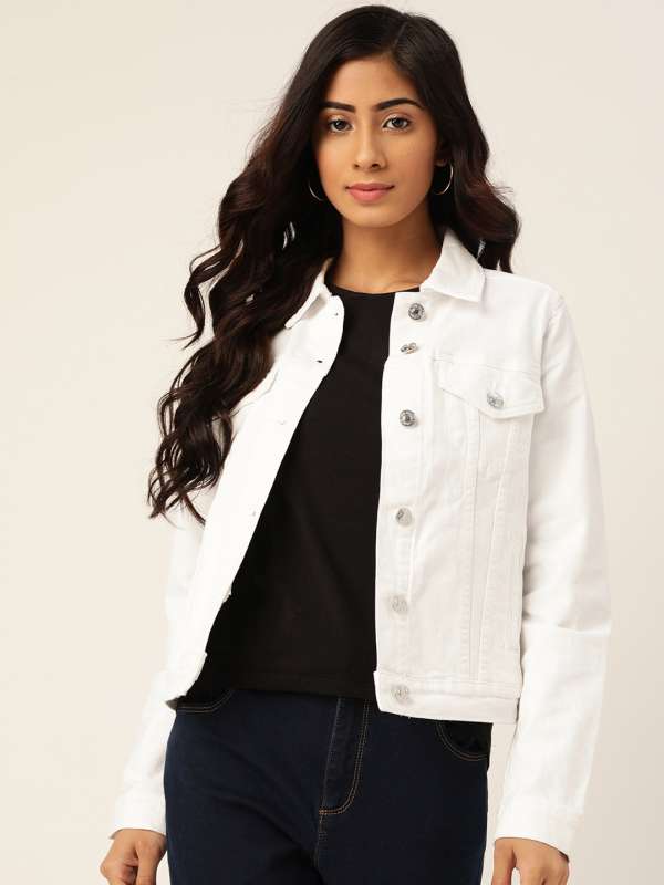 denim jacket for girls white