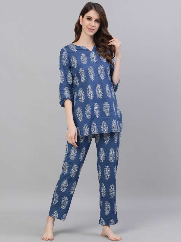 Jaipur Kurti Night Suits Buy Jaipur Kurti Night Suits online in India