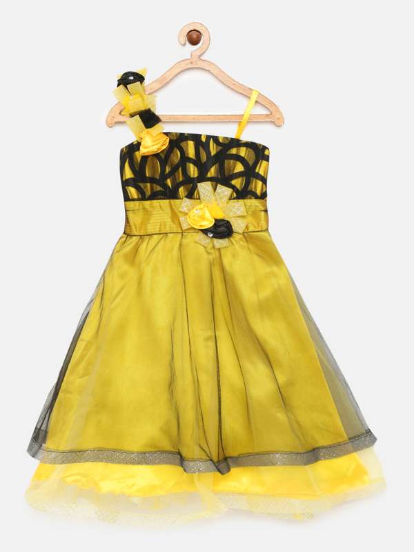 Black and best sale yellow party dress