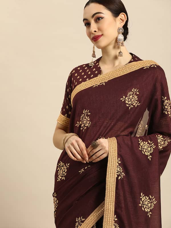 Coffee Brown Silk Banarasi Handloom Saree Set Design by Zal From Benaras at  Pernia's Pop Up Shop 2023