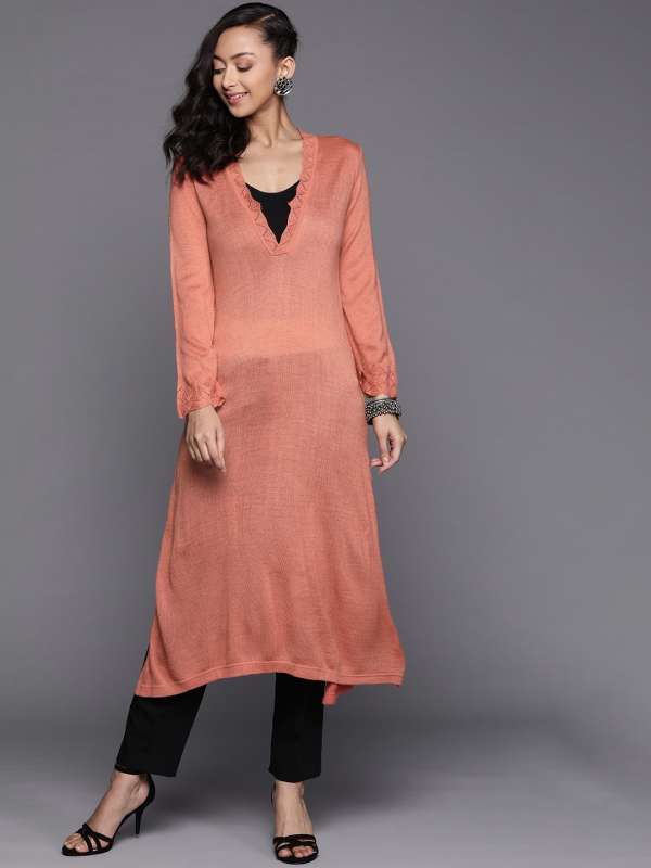 Peach Women Kurtas Kurtis Biba Viva N Diva Buy Peach Women