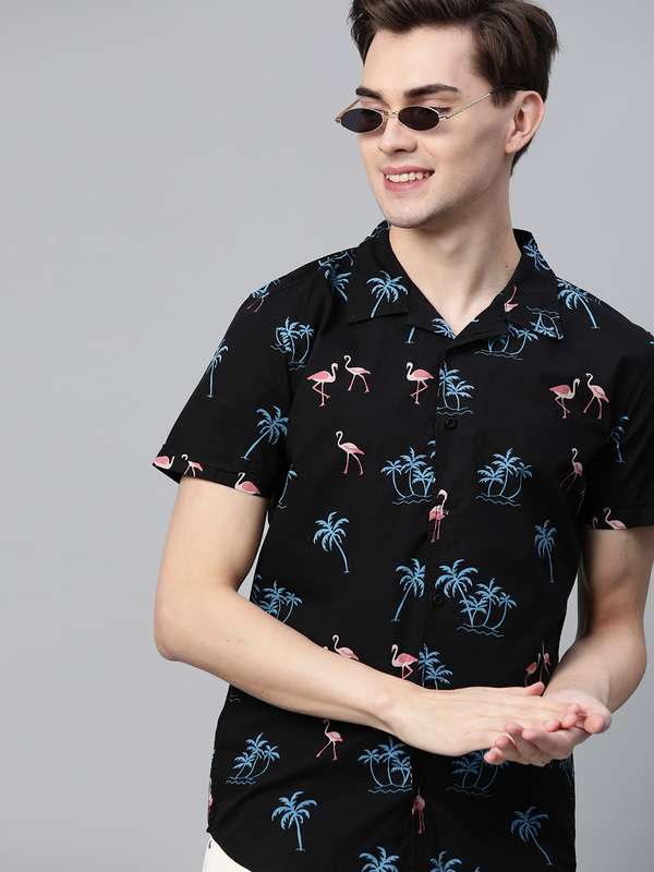 Printed half shirt myntra clearance