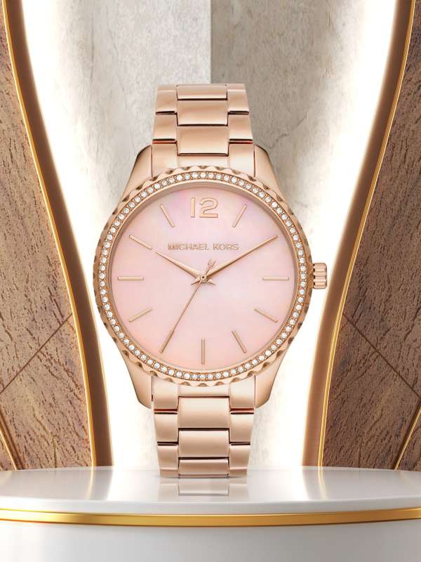 Oversized Camille Pavé Rose GoldTone Watch  Michael Kors