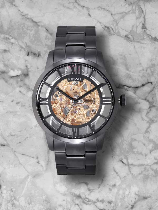 Fossil Townsman Black Skeleton Analog Watch 300783803 Ht Ml Buy