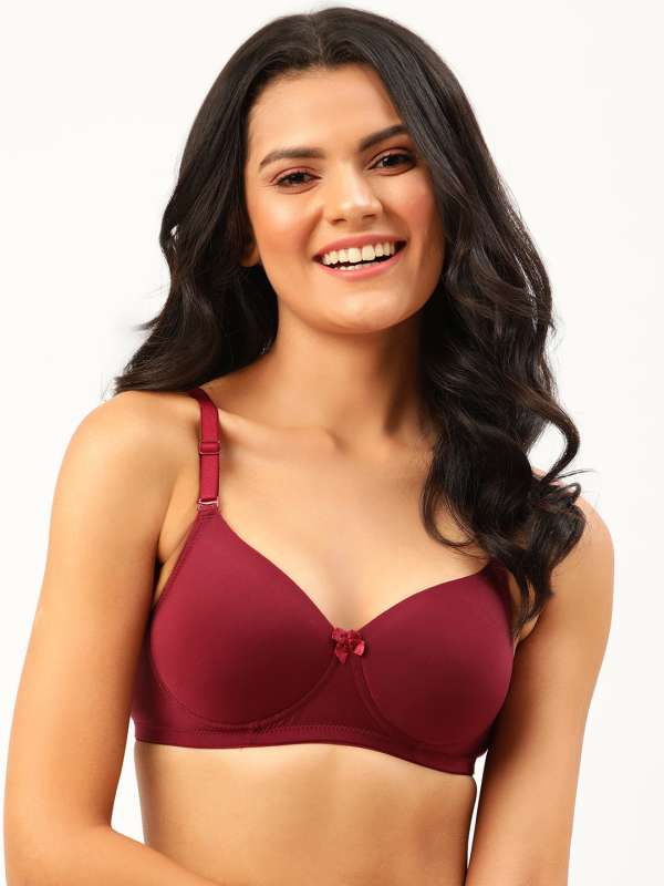 Maroon Non Wired Padded Bra - Buy Maroon Non Wired Padded Bra
