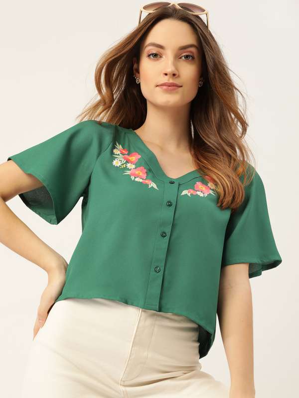 Dressberry Green Tops Buy Dressberry Green Tops online in India