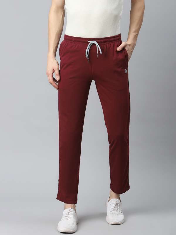 Maroon colour hotsell track pants