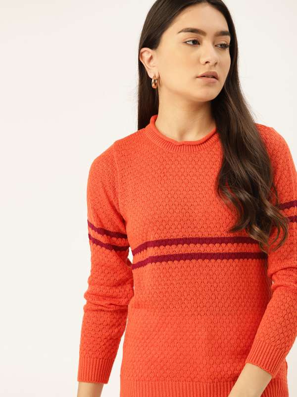 Orange rust sweater new arrivals