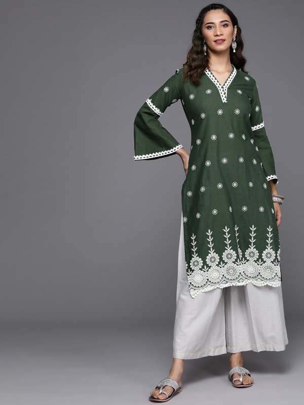 Libas Olive Kurtas Buy Libas Olive Kurtas online in India