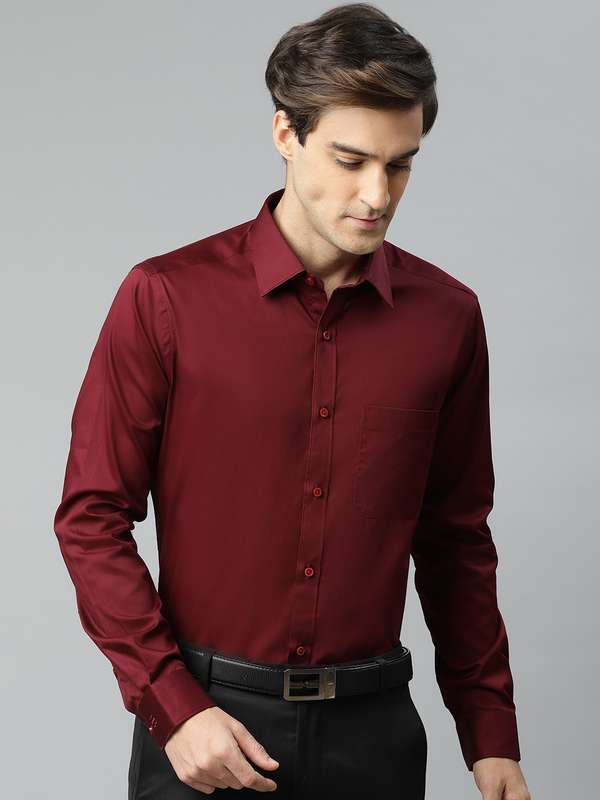 Raymond maroon shirt clearance