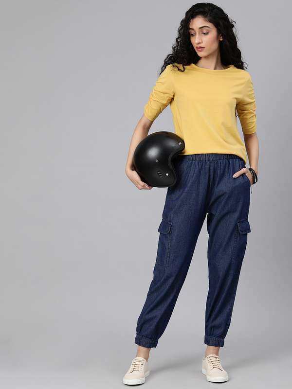 Joggers jeans for womens myntra Outlet