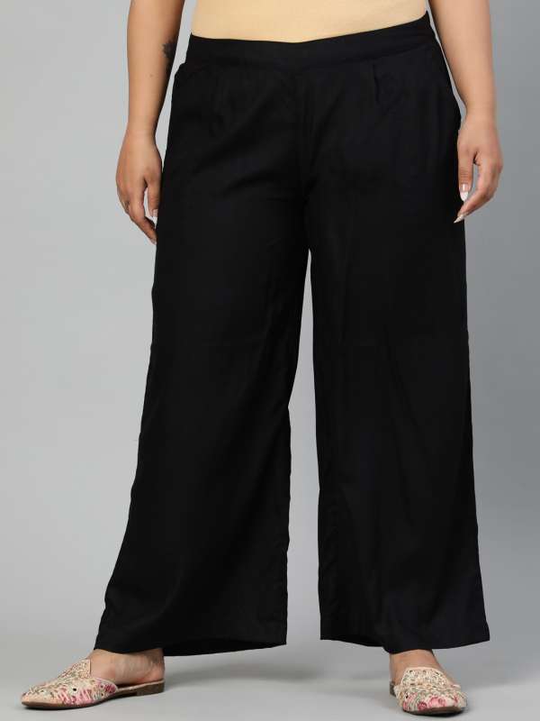 Black palazzo pants with kurti sale