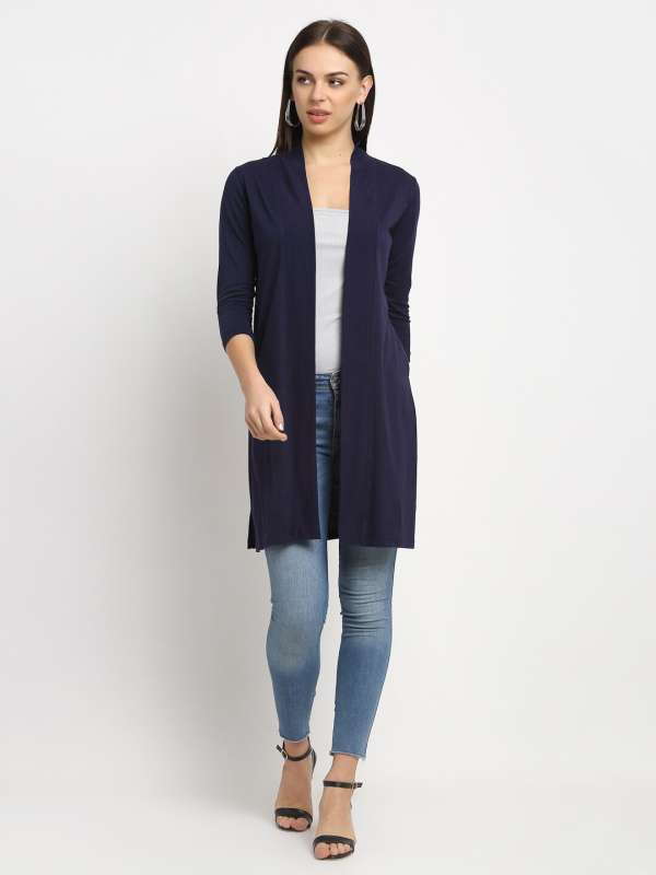 Navy blue sales long shrug