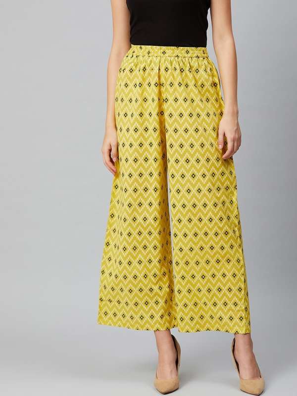 Printed palazzo pants myntra top