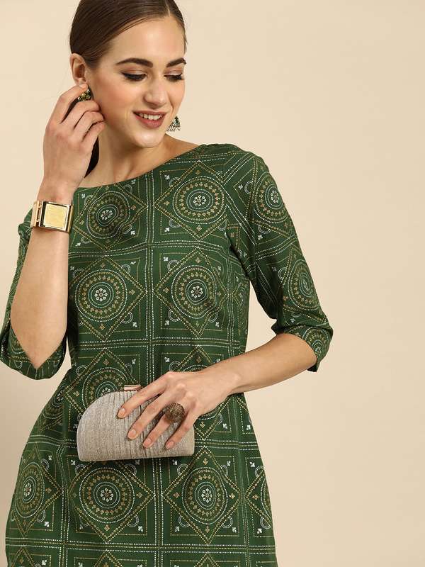 boat neck kurti neck design