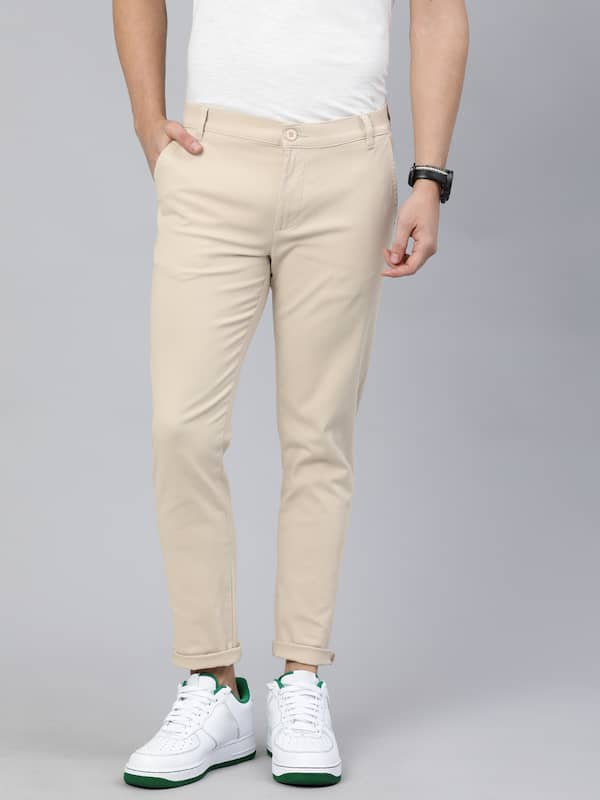 Buy Cream Trousers  Pants for Men by URBANO FASHION Online  Ajiocom