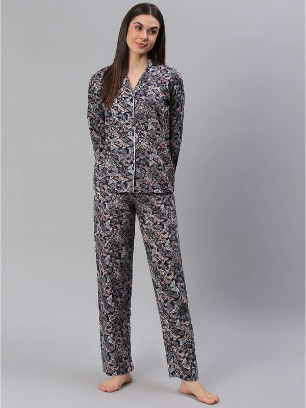 Navy blue womens pyjamas store