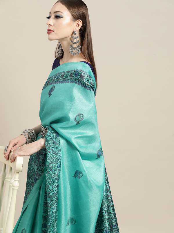 Myntra tussar silk saree hotsell