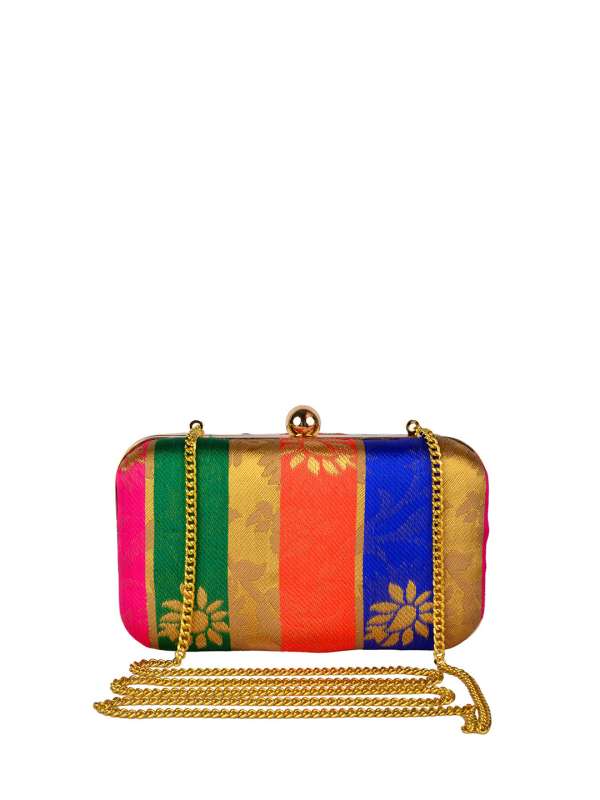 Multi colour clutch bag hotsell
